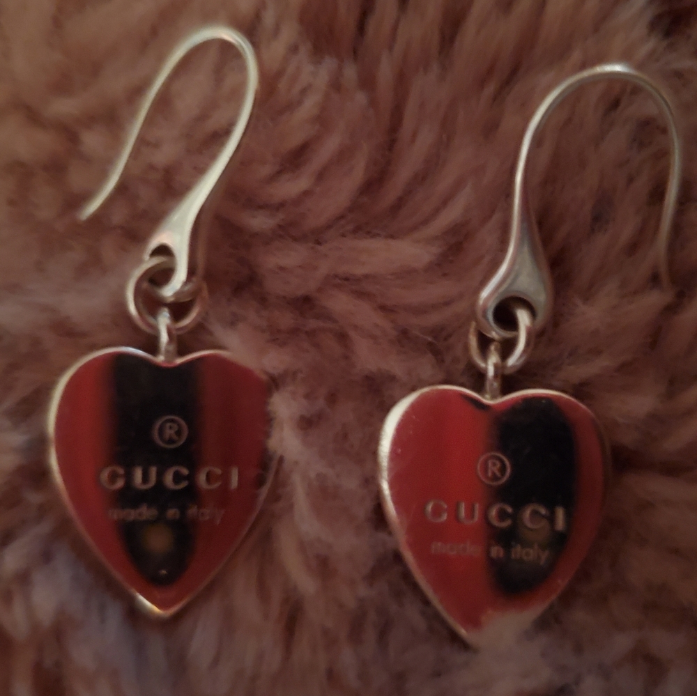 AUTHENTIC GUCCI heart earrings